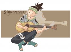 Шикамару играет на гитаре